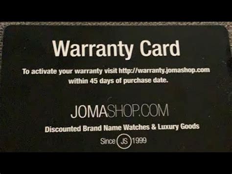 joma shop warranty